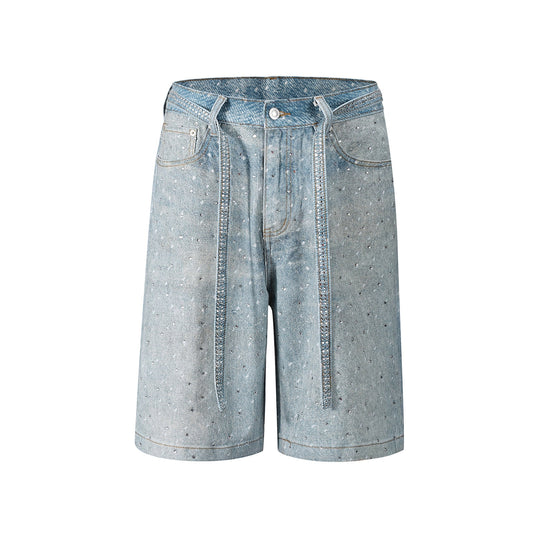 AZUL RHINESTONE SHORTS