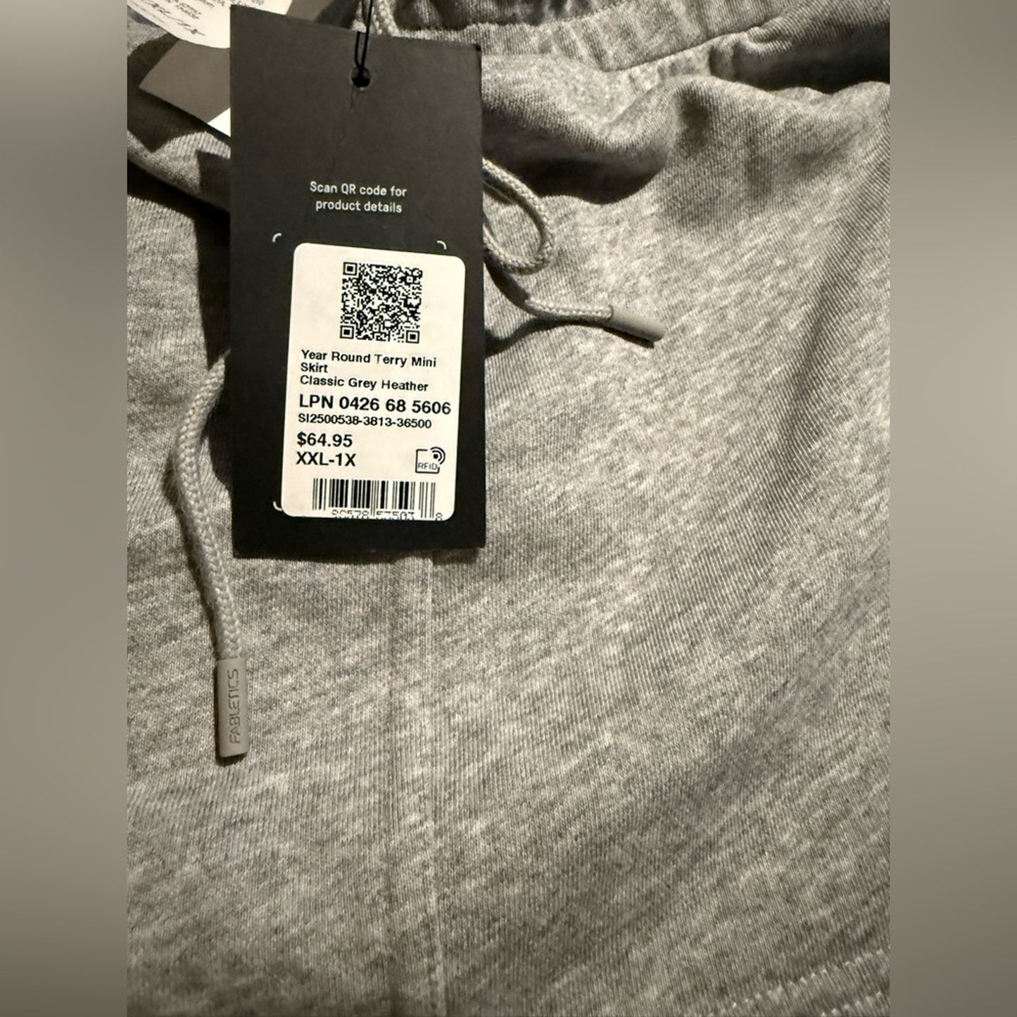 Fabletics Gray Terry Skirt XXL-1X