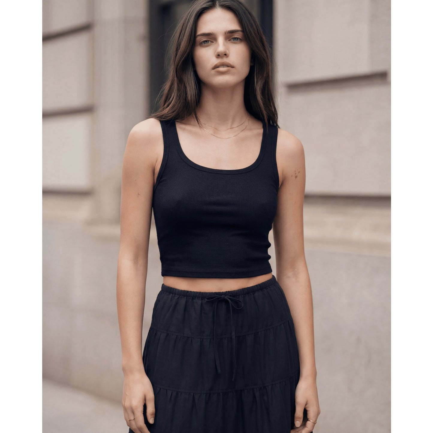 Cropped Classic Ribbed Tank