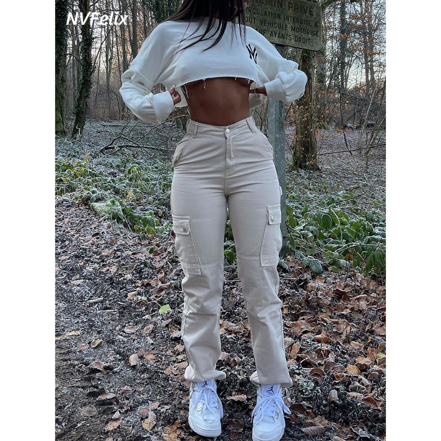 High Waist Cargo Pants Stylish