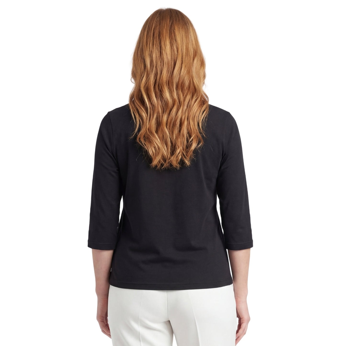 Women's 3/4 Sleeve Crew Neck Top – Comfortable Jer