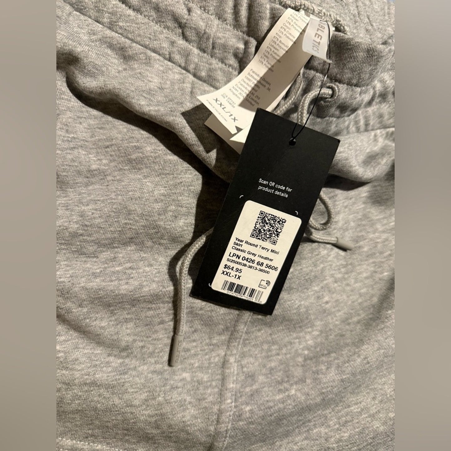 Fabletics Gray Terry Skirt XXL-1X