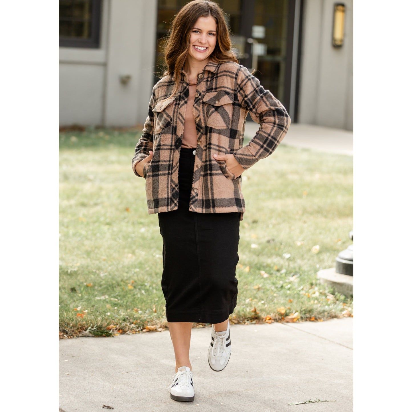Erica Cotton Twill Midi Skirt