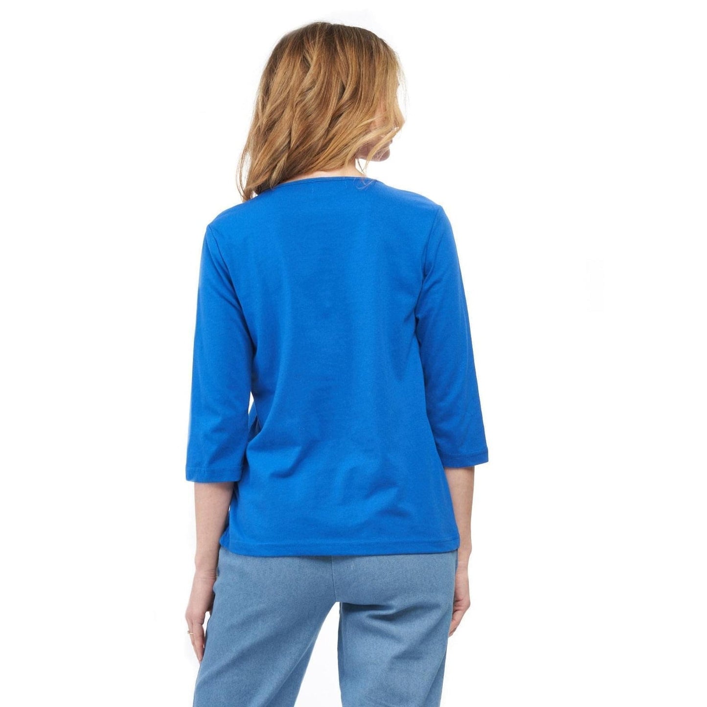 Women's 3/4 Sleeve Crew Neck Top – Comfortable Jer