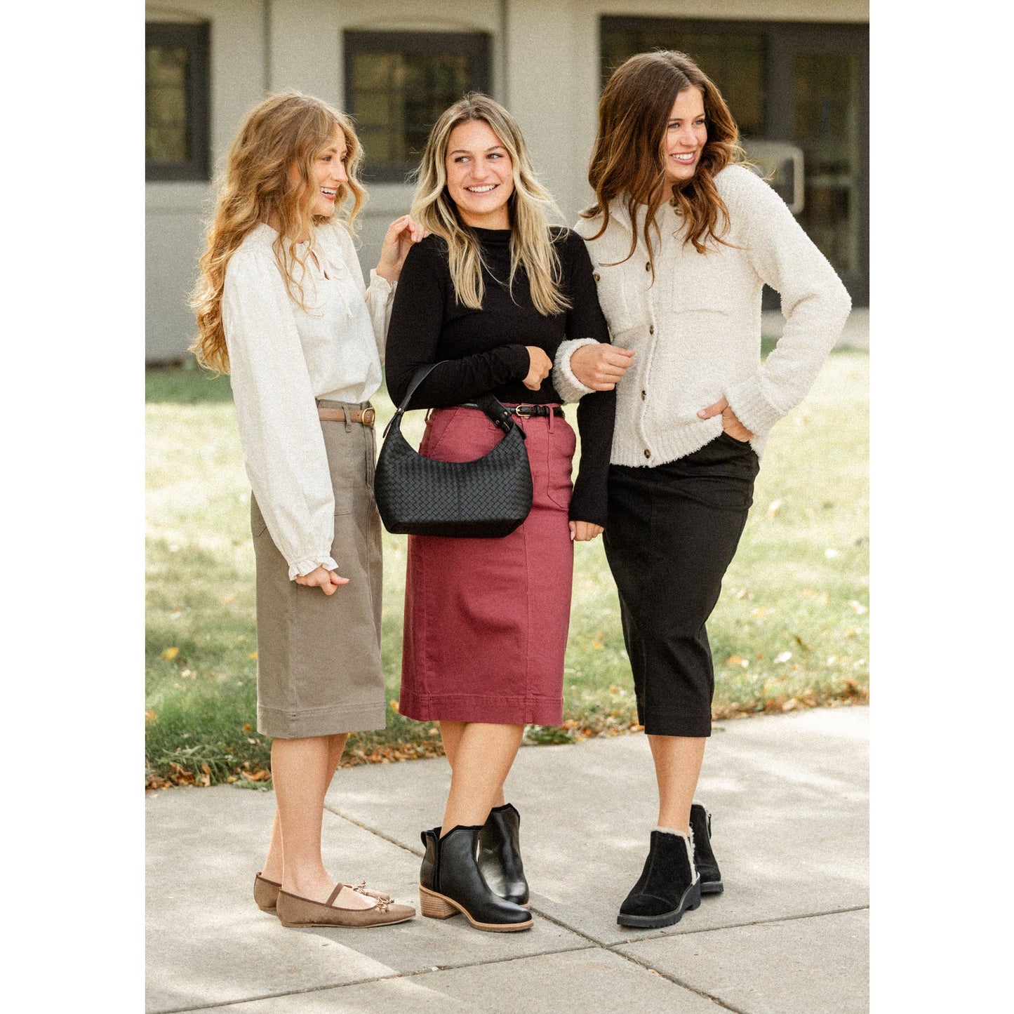Erica Cotton Twill Midi Skirt