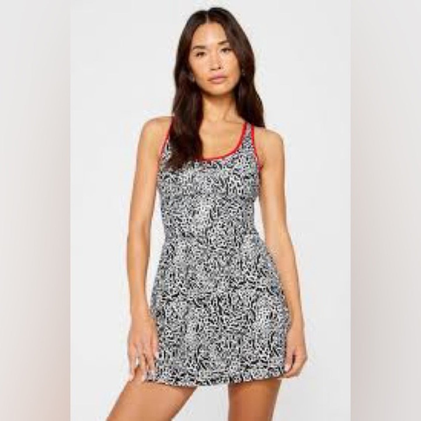 Fabletics Mini Dress in Heated Red Leopard size Small NWT