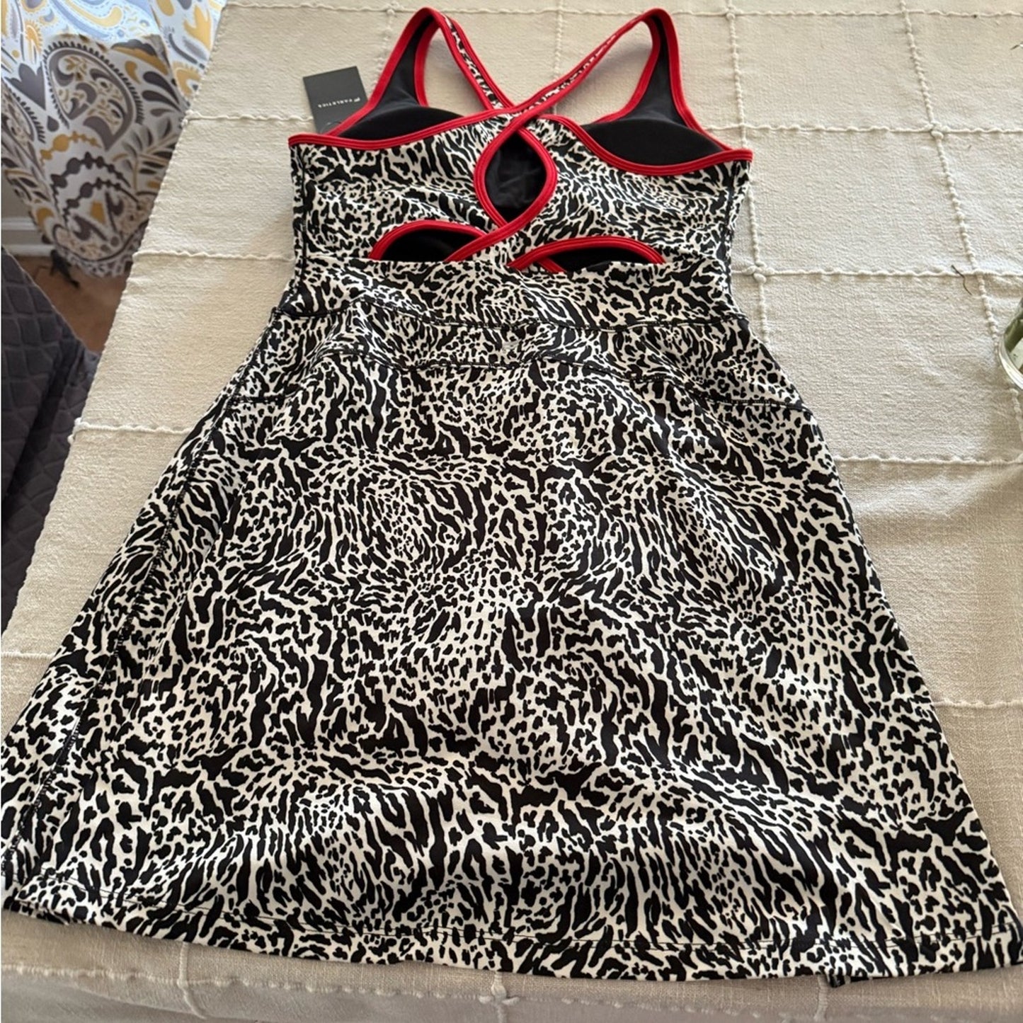 Fabletics Mini Dress in Heated Red Leopard size Small NWT